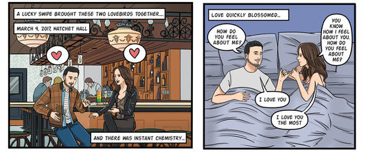Custom Romantic Comic Strips