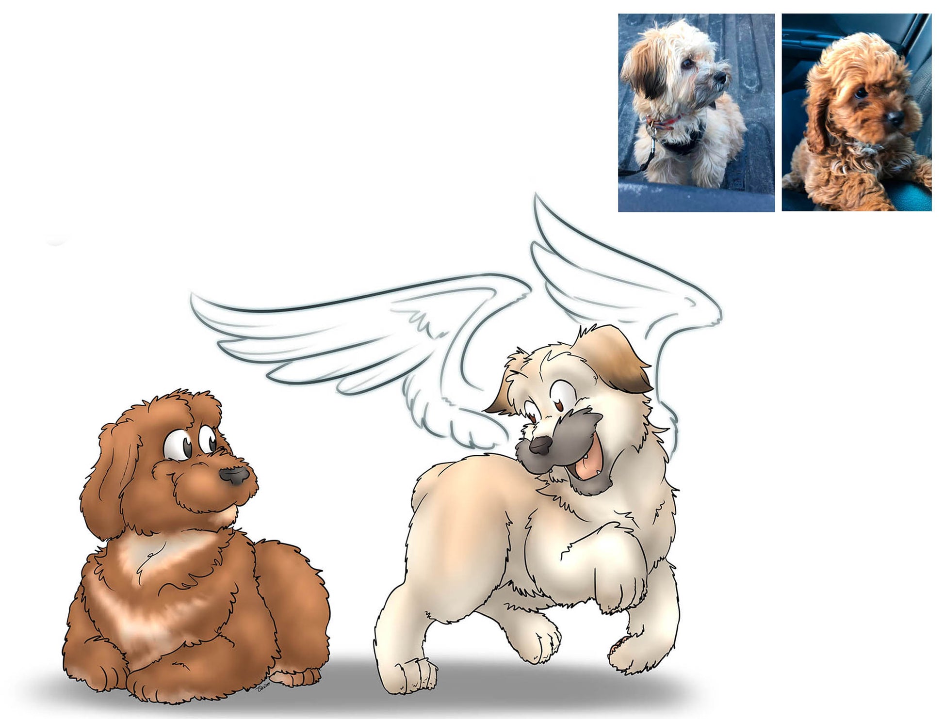 Custom Pet Portrait - Cool Gift For Animal Lovers - Cartoon Caricature Dog Cat Horse Rabbit - Hand drawn from photos - Make Me A Comic Ltd