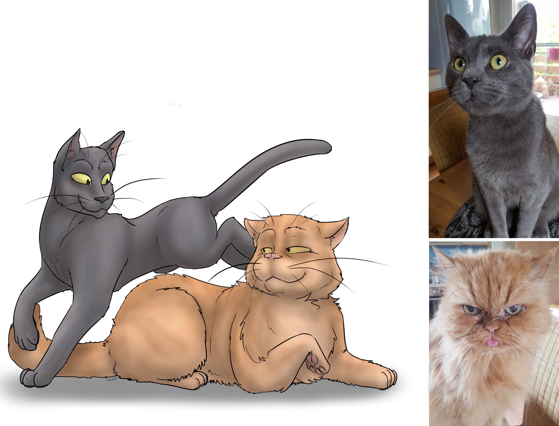 Custom Pet Portrait - Cool Gift For Animal Lovers - Cartoon Caricature Dog Cat Horse Rabbit - Hand drawn from photos - Make Me A Comic Ltd