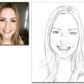 Hand Drawn Digital People Portrait Sketch - Custom Made Caricature Drawing From Photo - Make Me A Comic Ltd