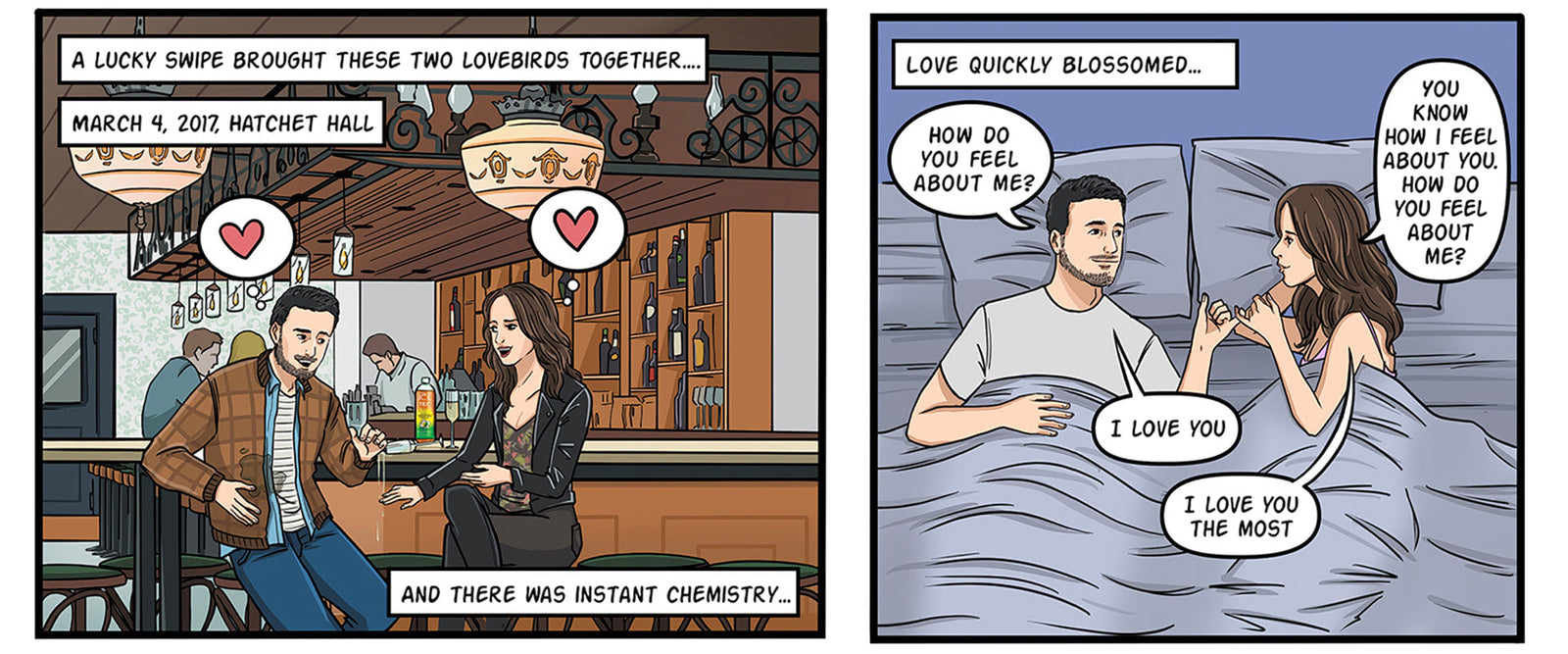 Custom Romantic Comic Strips