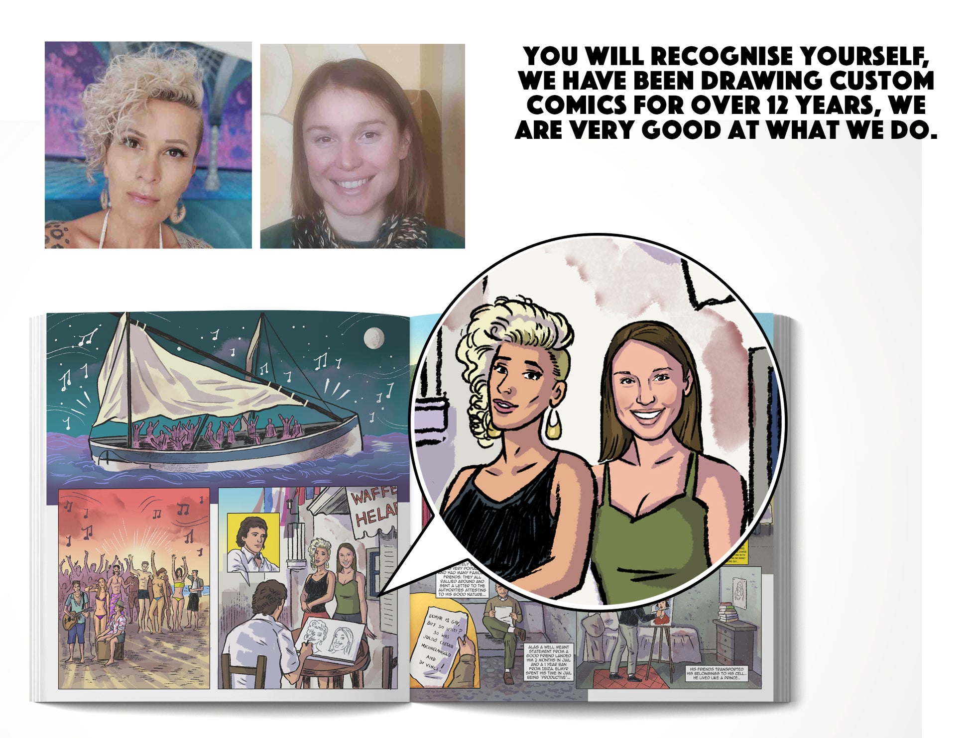 Feature in the "We Love Ibiza " comic. Part 1 - Make Me A Comic Ltd