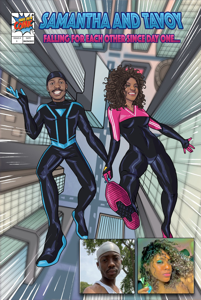 Blue Comic Custom custom comic book cover | Make Me A Comic Ltd