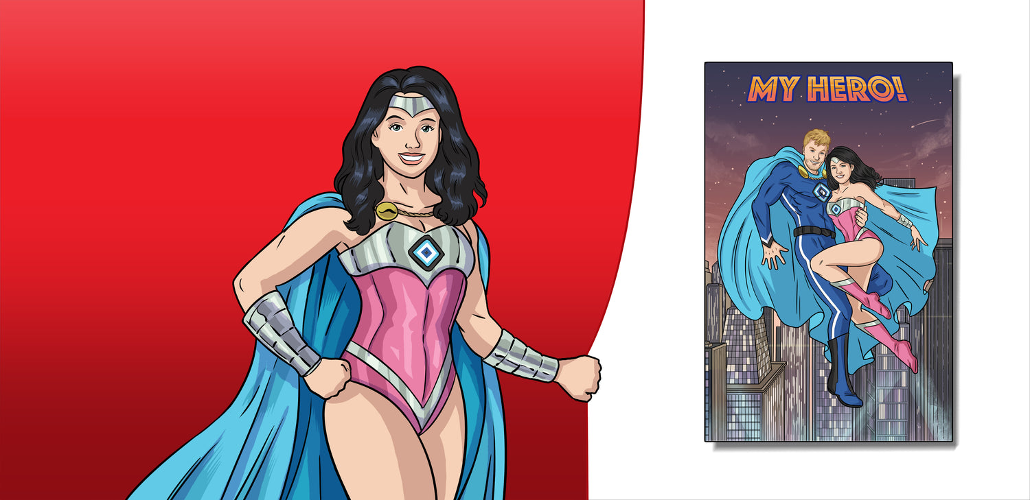 Personalized Comic Book Gift for Paper Anniversary