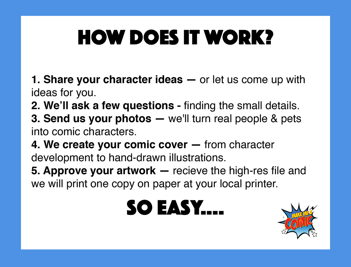 Custom Comic Book Cover – Turn Someone You Love Into a Comic Book Character! - Make Me A Comic Ltd