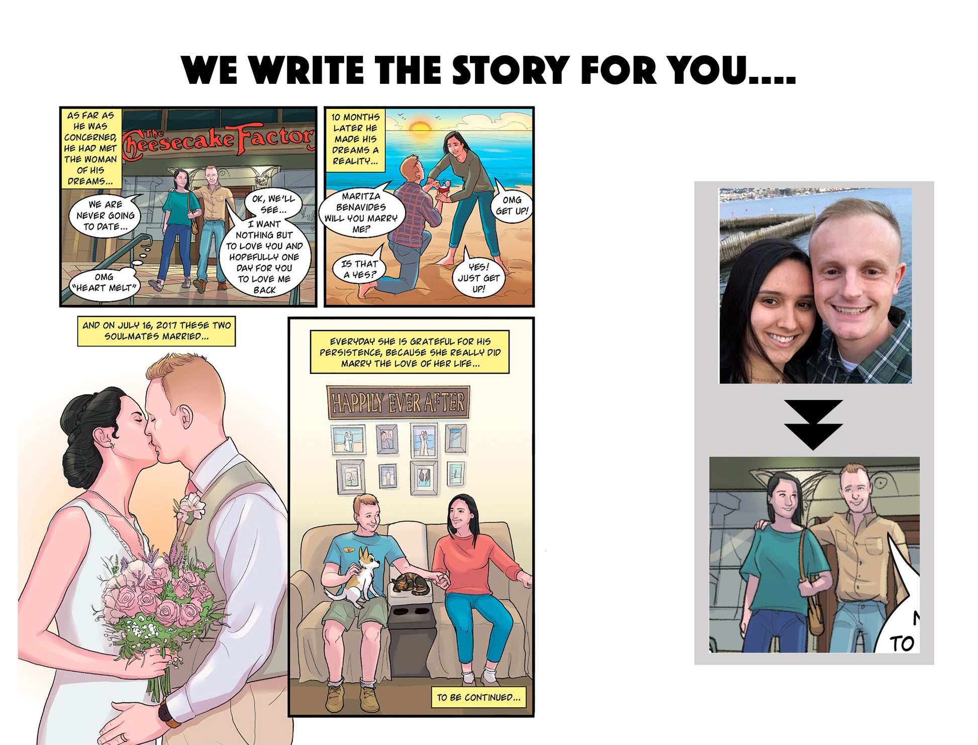 Custom Comic Strip - Turn Your Love Story Or Favorite Memories Into A Comic - Make Me A Comic Ltd