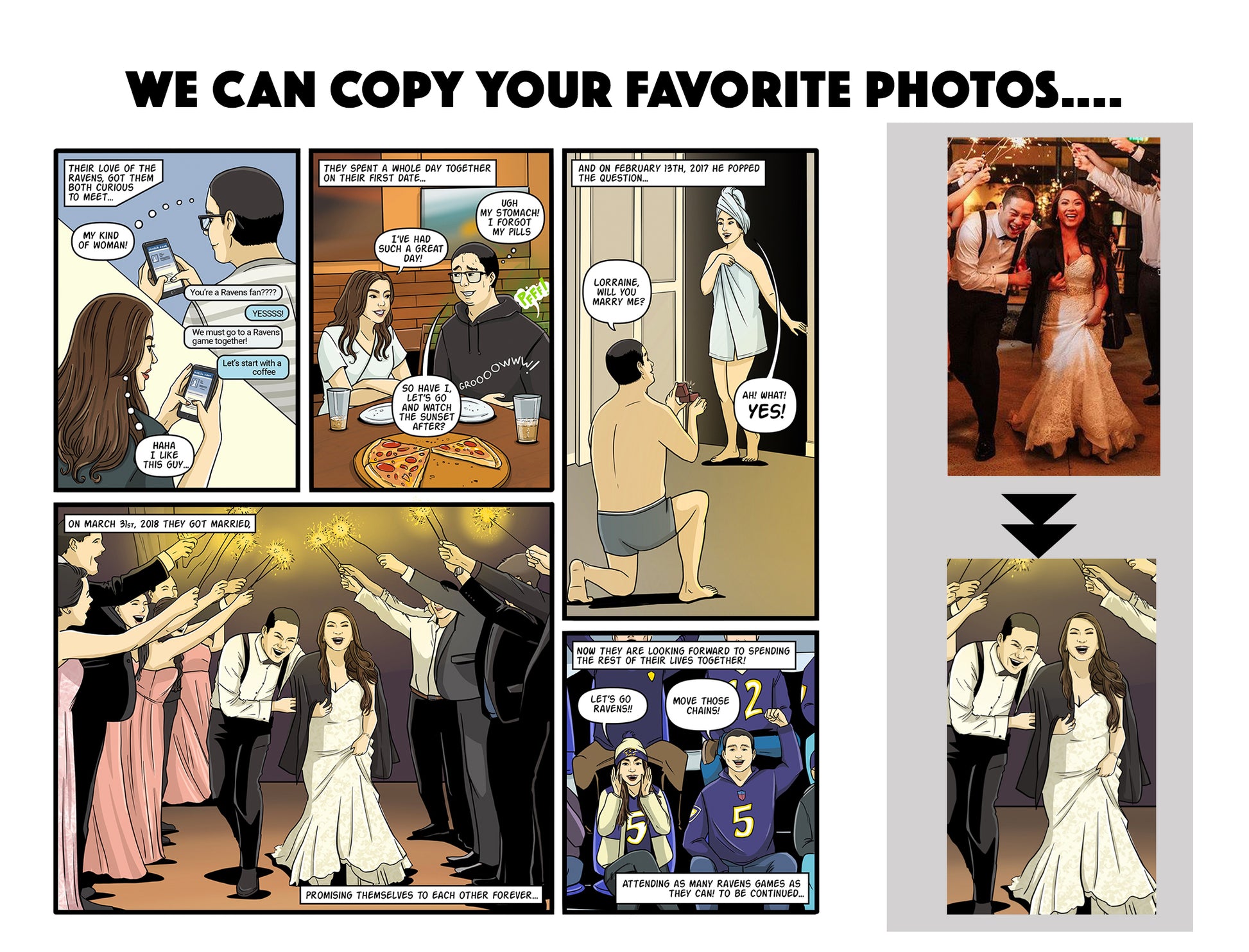 Custom Comic Strip - Turn Your Love Story Or Favorite Memories Into A Comic - Make Me A Comic Ltd