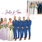 Custom Bridal Party Wedding Portrait - Bride And Groom Cartoon - Bridemaid Groomsmen Gift - Wedding Favor - Make Me A Comic Ltd
