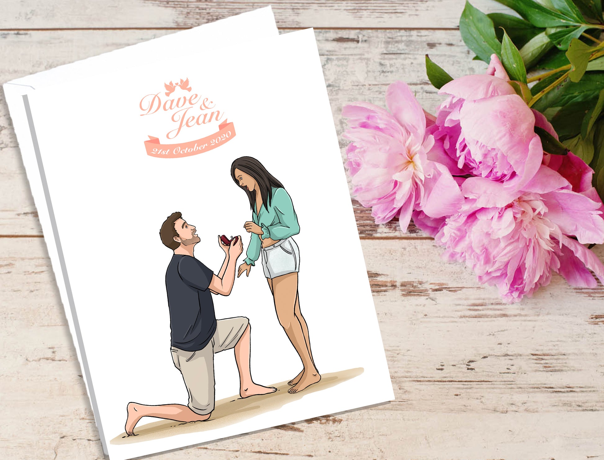 Save The Date - Wedding Invitation -  Engagement Party - Proposal Gift - Make Me A Comic Ltd